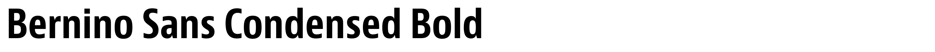 Bernino Sans Condensed Bold